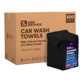 12"x12" 200 Series Microfiber Car Wash Towels - Case of 500