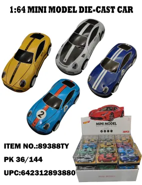 1:64 Mini Model Die-Cast Sports Car