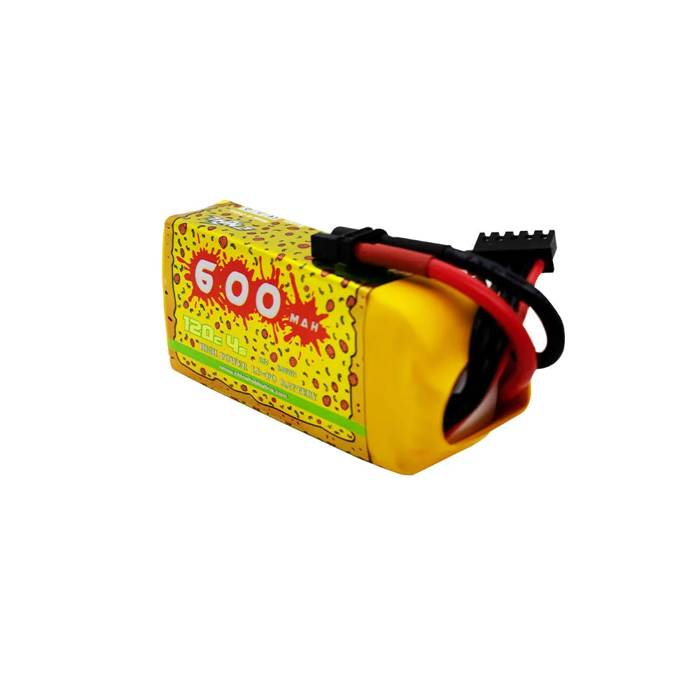 2 Packs CNHL Pizza Series 600mAh 14.8V 4S 120C Lipo Battery With XT30U - UK Warehouse