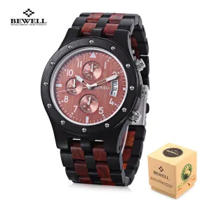 2017 BEWELL Mens Wooden Watch