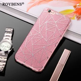 2017 Luxury Case For iPhone 6 Bling Glitter Sandstone Silicone Soft Case For iPhone 6S 7 Plus 5S SE Transparent Clear TPU Cover