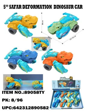 5" Collision Deformation Dinosaur Car