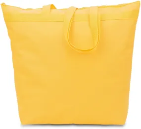 600 denier polyester large tote - safety orange Case of 48