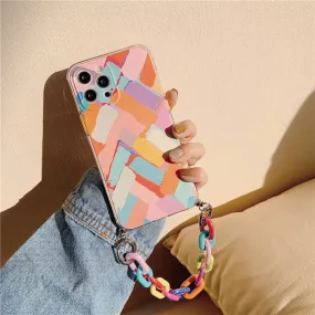 Abstract iPhone case with chain