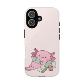 Adorable Axolotl Magnetic Tough Phone Case - Chill Vibes