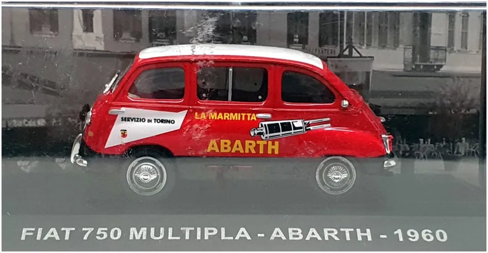 Altaya 1/43 Scale 171023 - 1960 Fiat 750 Multipla Abarth - Red/White