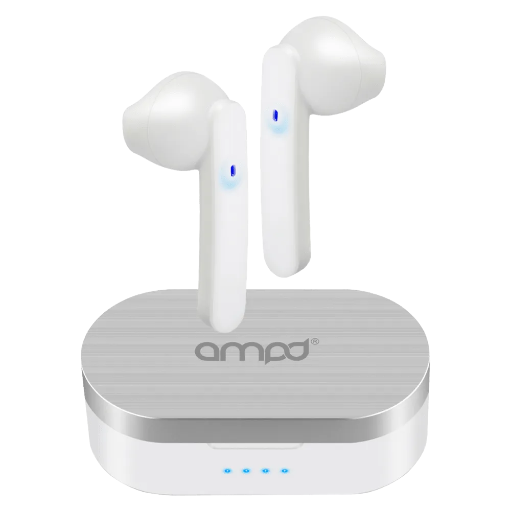 AMPD True Wireless In Ear Headphones with Smart Touch Controls and Charging Pack by AMPD