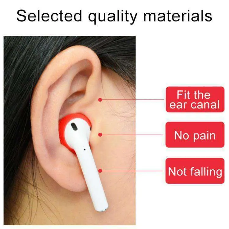 Amzer Wireless Bluetooth Earphone Silicone Ear Caps Earpads for Apple Airpods (1 Pair) - white