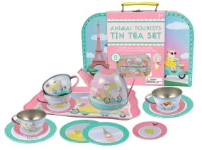 Animal Tourists Tin Tea Set