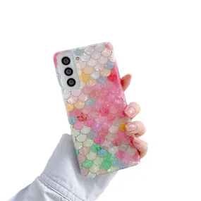 Anymob Samsung Candy Colored Scales Silicone Dream Shell Pattern Case Shockproof Back Cover