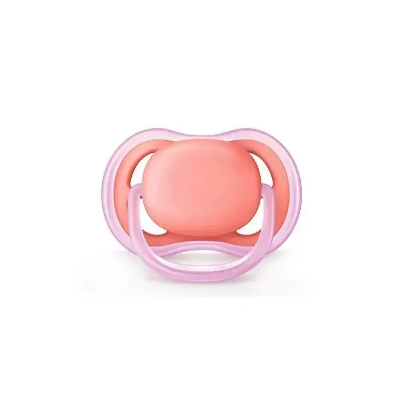 Avent - 2Pk Ultra Air Pacifier, 6/18M, Pink/Peach