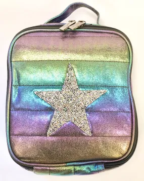 Bari Lynn Puffy Galaxy with Star Crystal Design Lunch Box