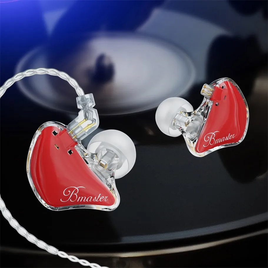 BASN Bmaster 2-Pin Triple Drivers In Ear Monitor Headphones (Red)