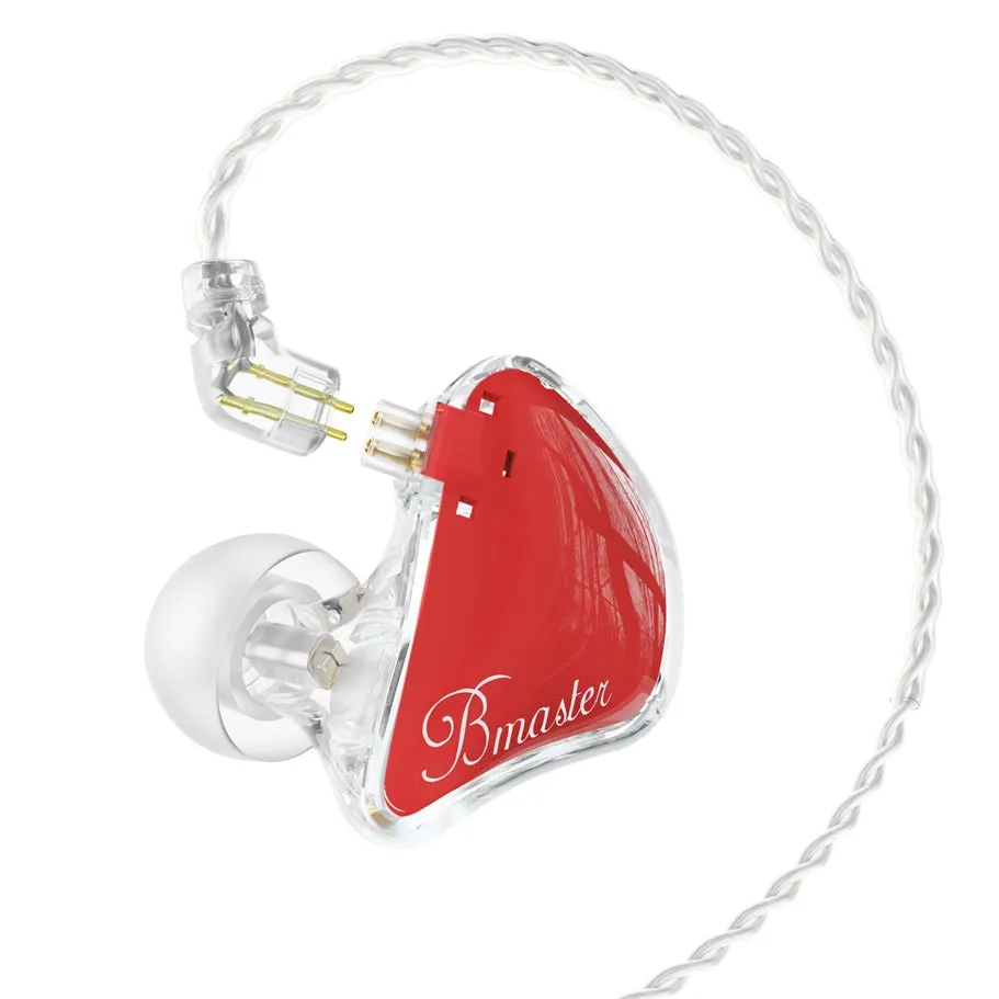 BASN Bmaster 2-Pin Triple Drivers In Ear Monitor Headphones (Red)