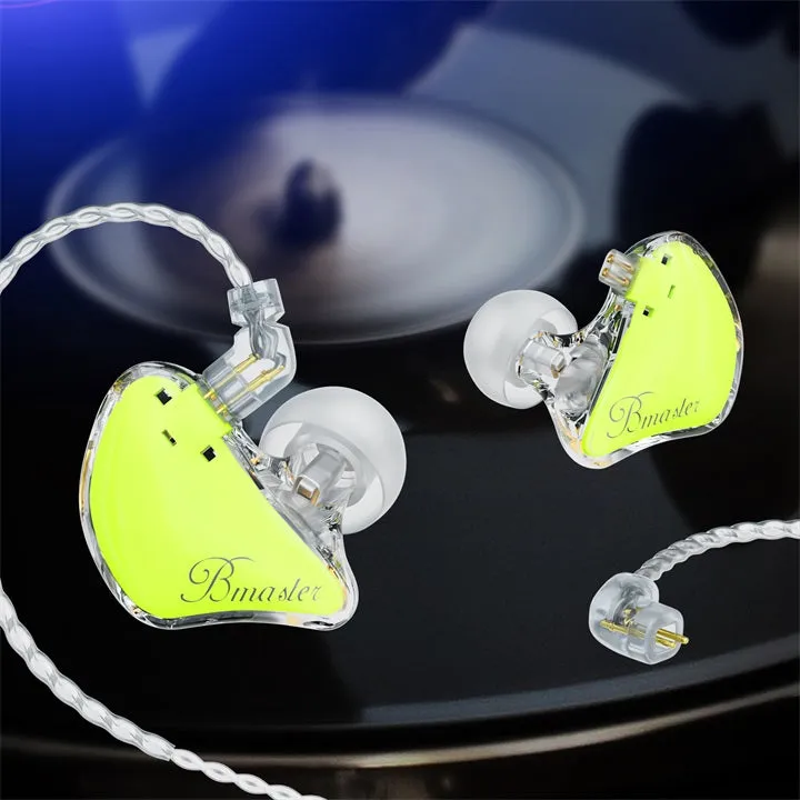 BASN Bmaster 2-Pin Triple Drivers In Ear Monitor Headphones (Yellow)