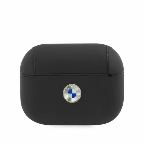 BMW Motorsports Leather Airpod Pro Cover  -Black/Navy