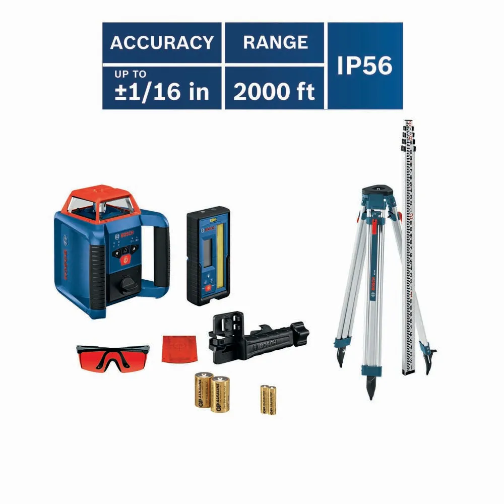 Bosch GRL2000-40HK REVOLVE2000 Self-Leveling Horizontal Rotary Laser Kit