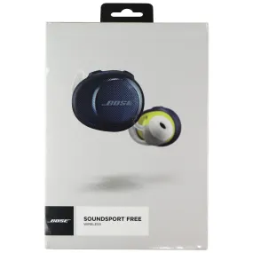 Bose SoundSport Free Wireless Sport Headphones - Navy Blue / Citron