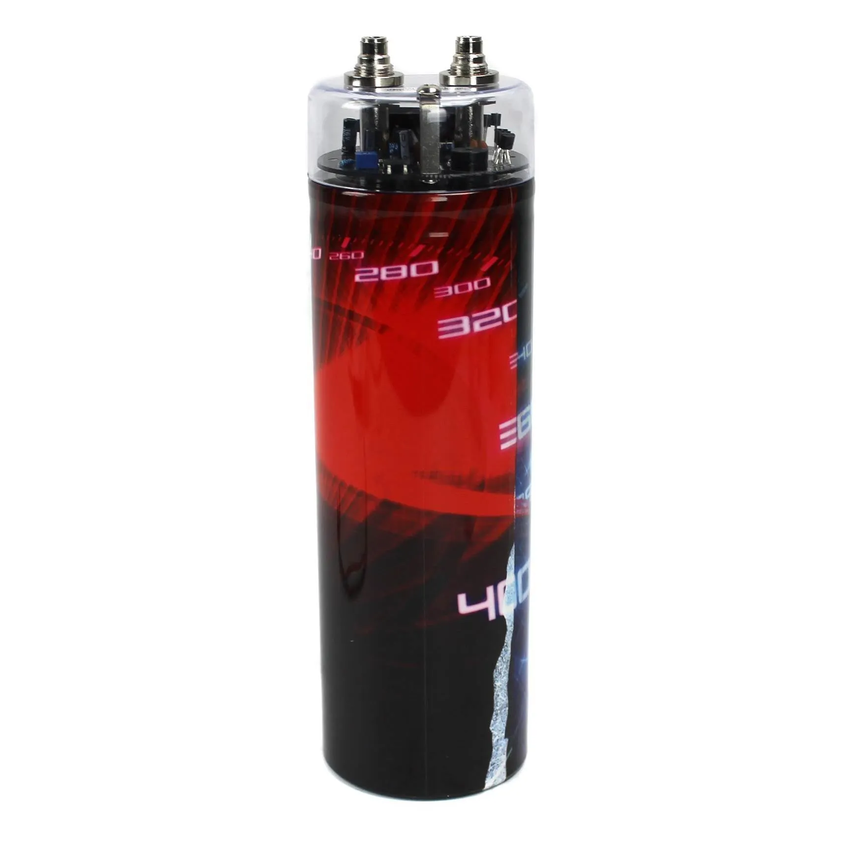 Boss Audio CPBK2 2 Farad 20-Volt  Digital Voltage Car Audio Power Capacitor, LED