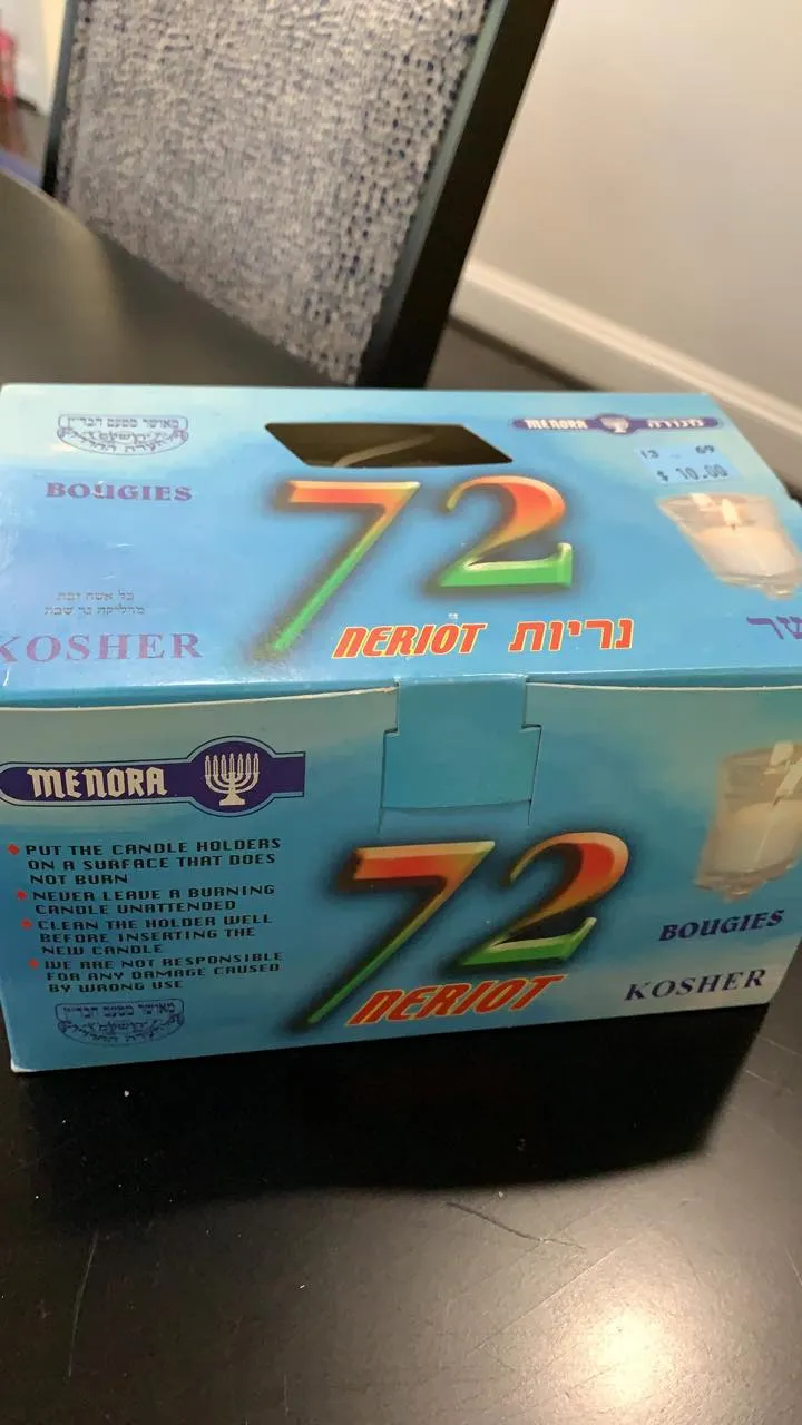 Box of 72 Candles