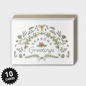 Box Set of 10 - Season's Foliage Greeting Card