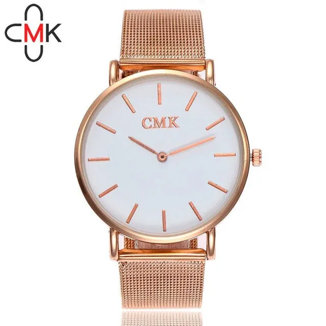 Bracelet Ladies Rose Gold Girls female steel band casual New Metropolitan Fashion Luxury Brand Quartz Gold Watch Clock M3