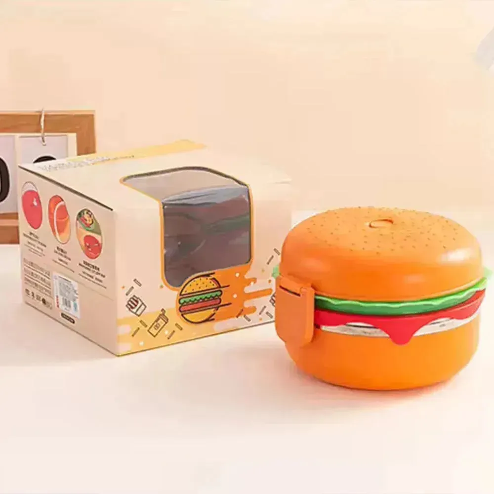 Burger Shaped Stainless Steel Lunch Box