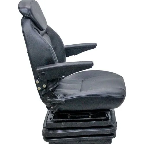 Case 870-2870 Sears Series Tractor Replacement Seat & Mechanical Suspension - Fits Various Models - Black Vinyl