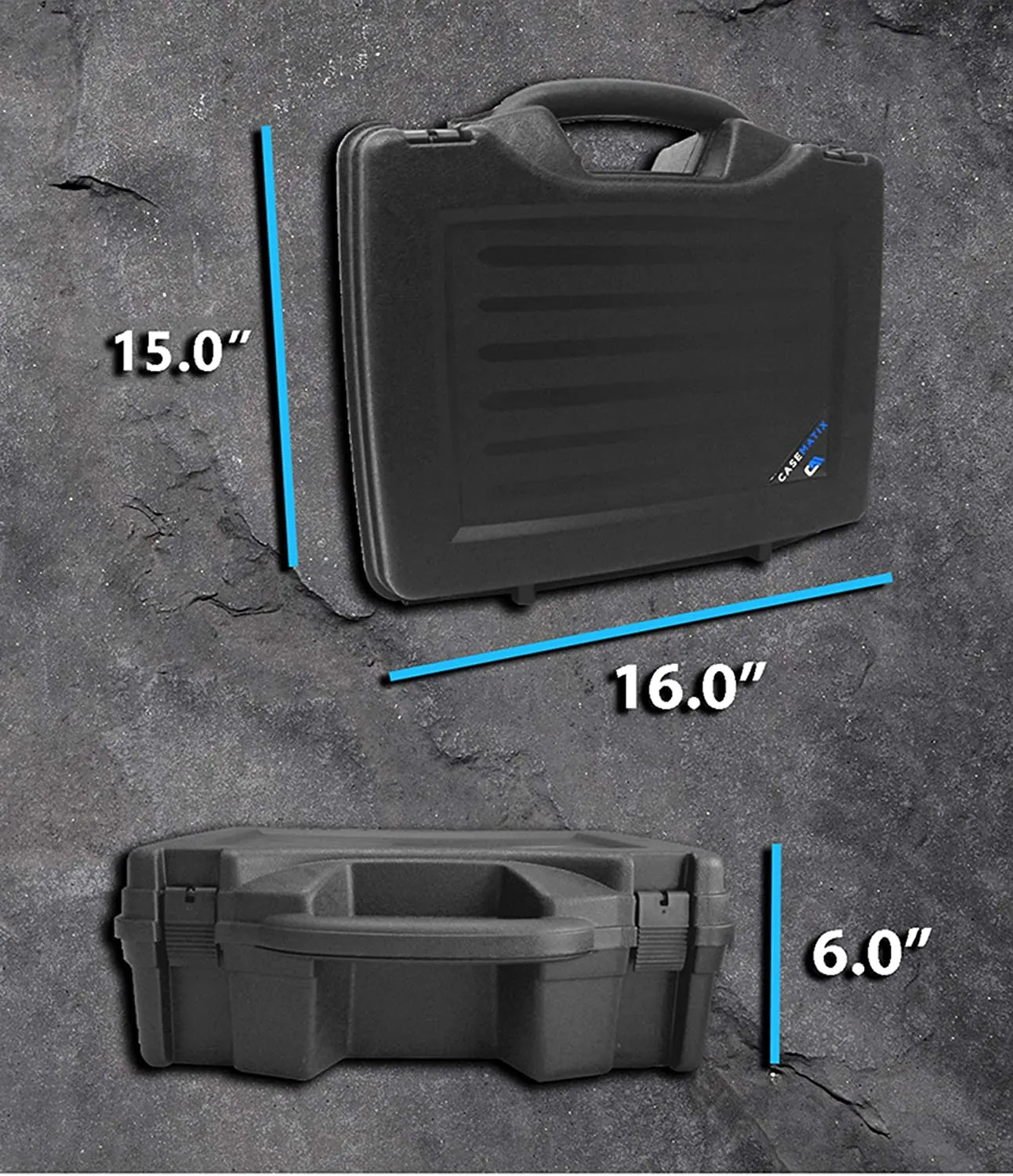 CASEMATIX Miniature Storage Hard Shell Figure Case - 80 Slot Figurine Carrying Case with Customizable Foam Compatible with Warhammer 40k, DND & More!