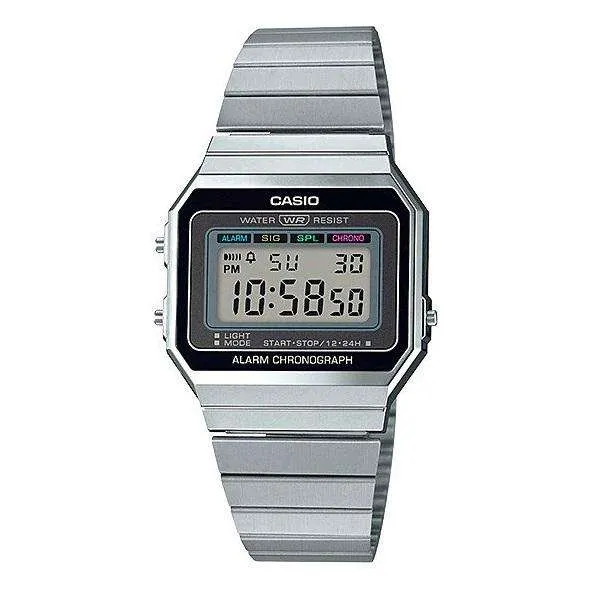 Casio A700W-1A Silver Stainless Watch for Men and Women