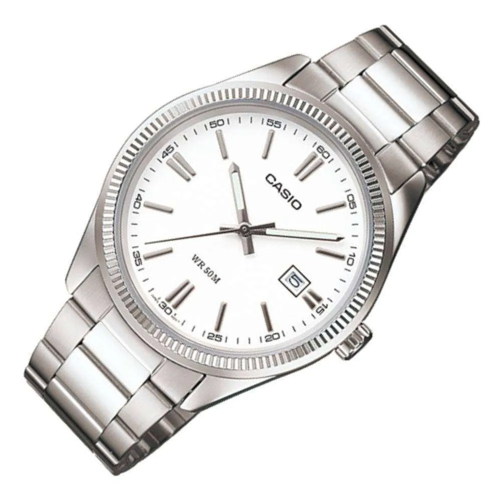 Casio MTP-1302D-7A1VDF Silver Stainless Steel Strap Watch for Men