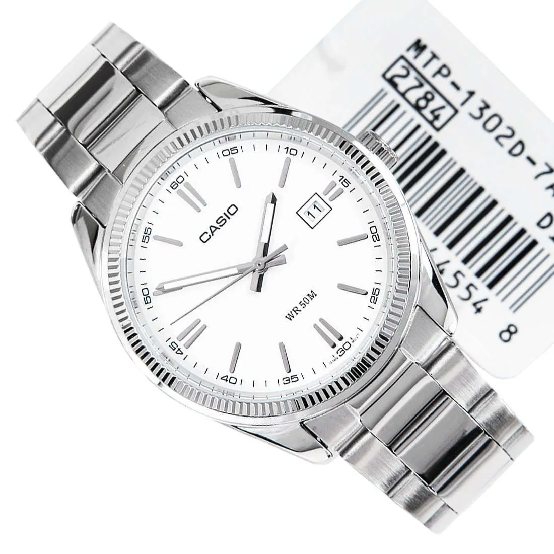 Casio MTP-1302D-7A1VDF Silver Stainless Steel Strap Watch for Men