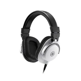 [CLEARANCE] Yamaha HPH-MT5 Stereo Studio Monitor Circumaural Headphones with 40mm CCAW Drivers, Reversible Earcups, and Detachable Male to Male 3.5mm AUX Cable for Audio Production (White)