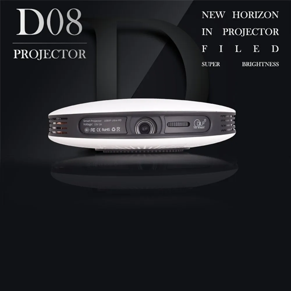 CRONY D08-Projector dlp 3D 4K Rk3368 2G 8G mini projector hd 1080p smart mini portable projector