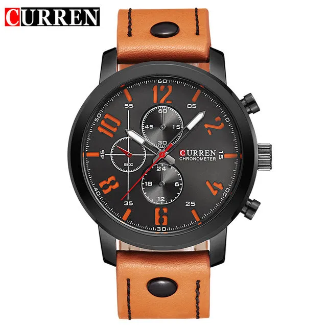 CURREN Luxury Casual Men Watches Analog Military Sports Watch Quartz Male Wristwatches Relogio Masculino Montre Homme 8192