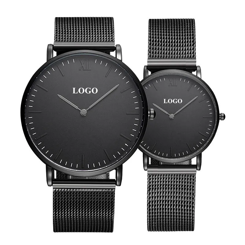 Customise Your Logo Classic Watches Women Rose Gold Stainless Steel Mesh Ladies Wrist Watches