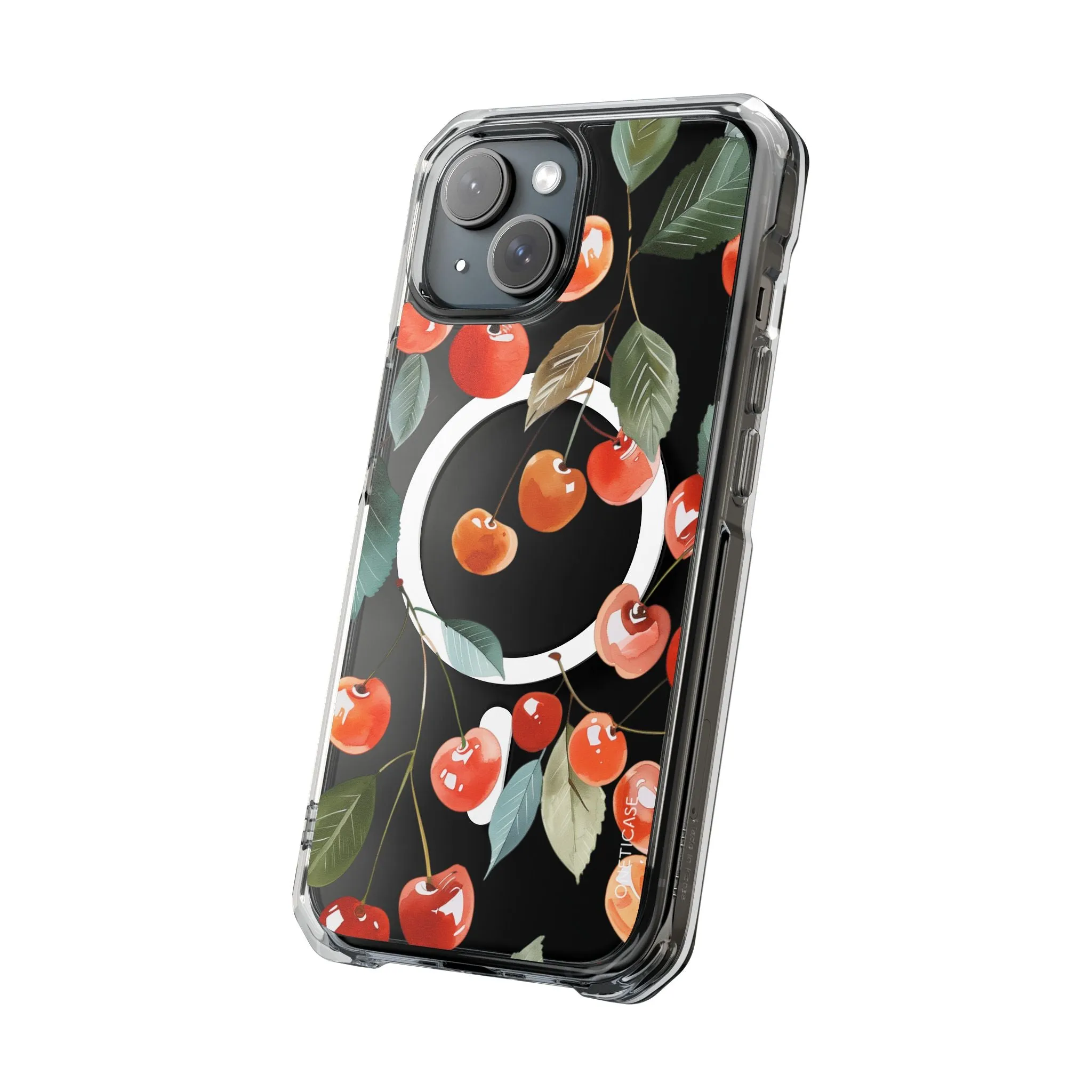 Cute Cherries Magnetic Clear Case for iPhone Series