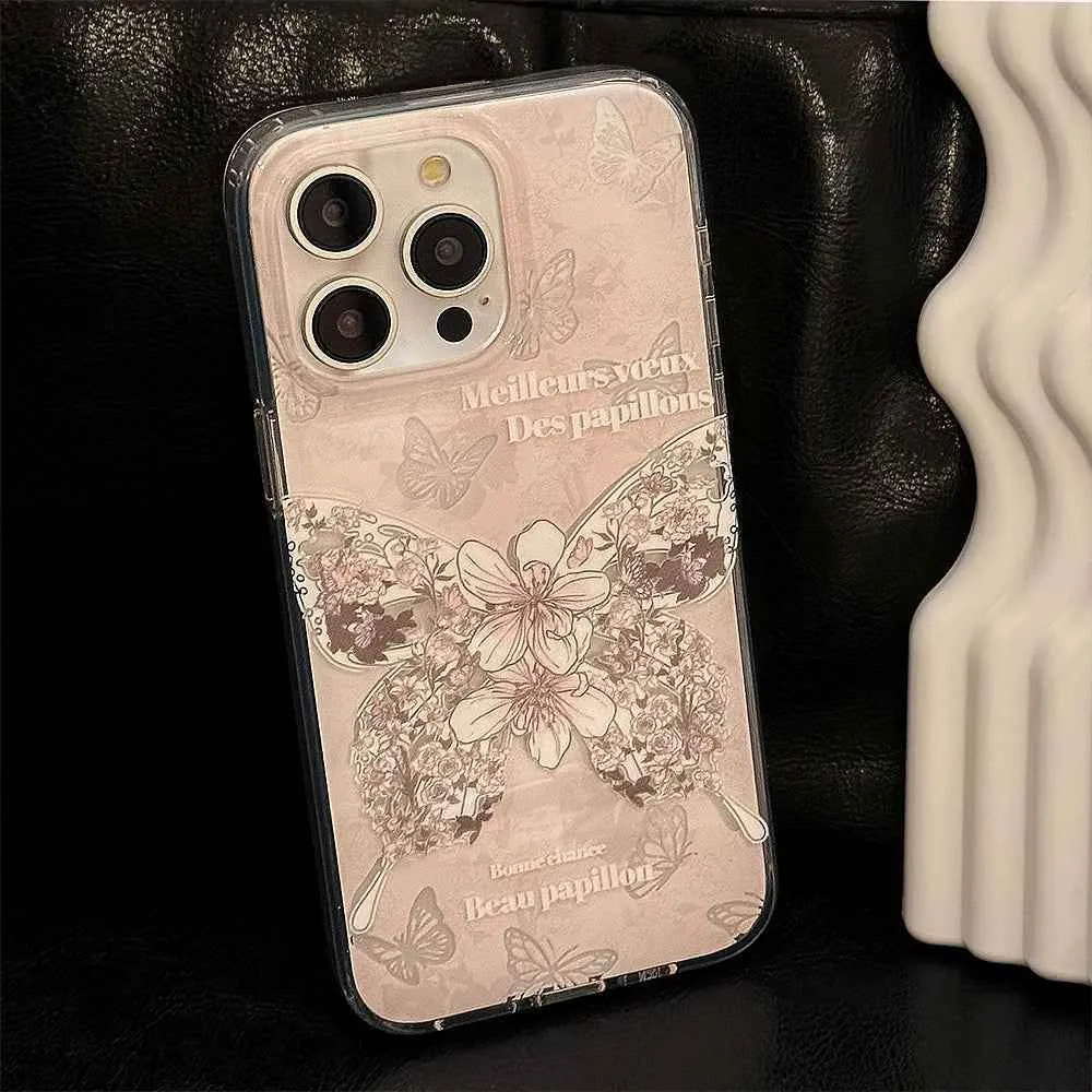 Cute Phone Cases for iPhone 15, 14, 13, and 12 Pro Max - Stylish Butterfly Flower Bracelet - Bumper Cover - TSP352