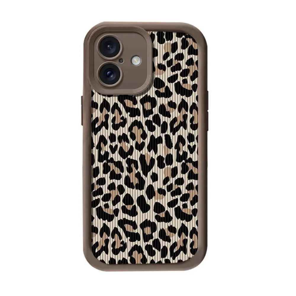 Cute Phone Cases For iPhone 7, 8, 8 Plus, X, XR, XS, XS Max, 11, 12, 13, 14, 15, and 16, Pro and Pro Max - Leopard Pattern with Wrist Strap - TSP474