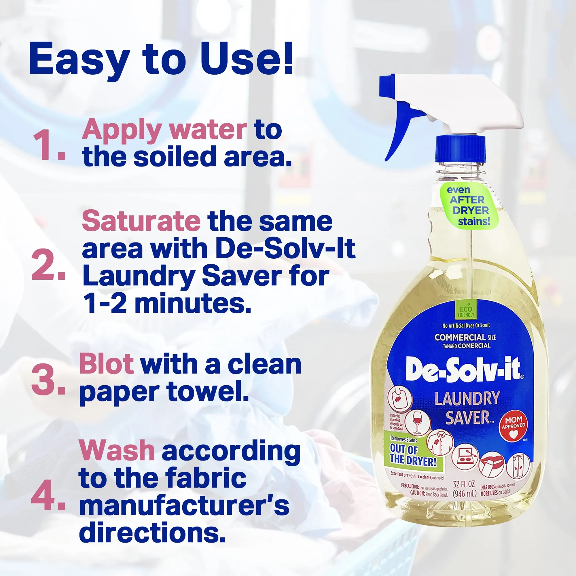 De-Solv-It Laundry Saver Odor & Stain Remover 32-Ounce