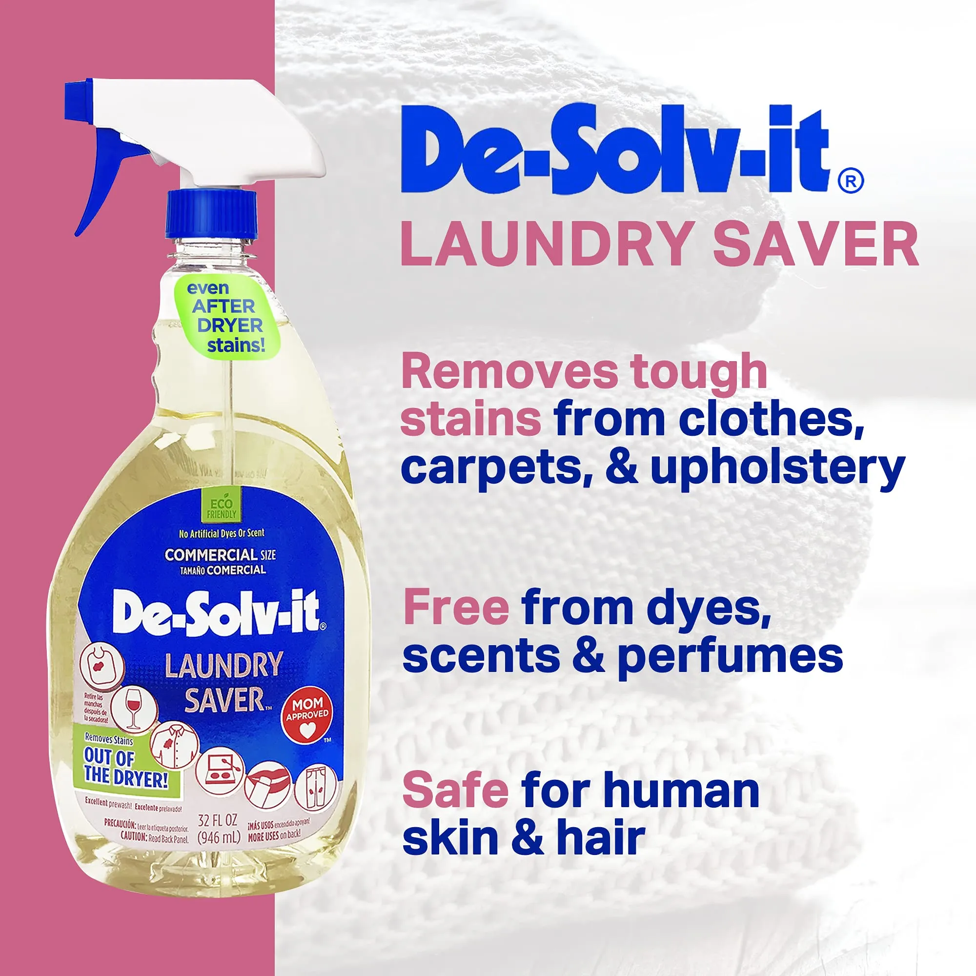 De-Solv-It Laundry Saver Odor & Stain Remover 32-Ounce