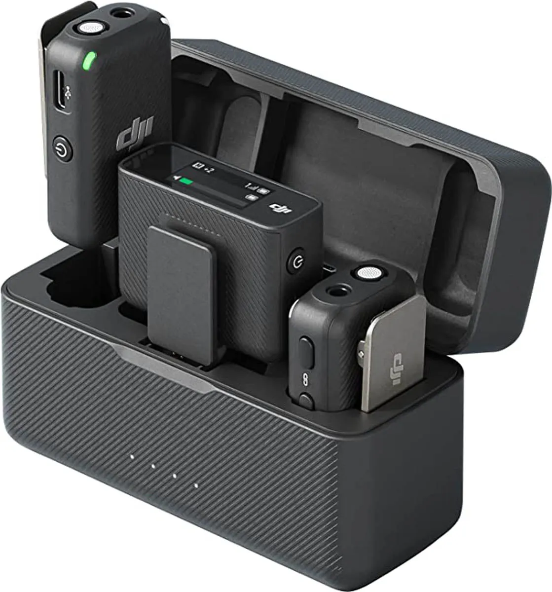 DJI Mic (2TX 1RX Charging Case) Microphone 250m (820 ft.) Range 15-Hour Battery