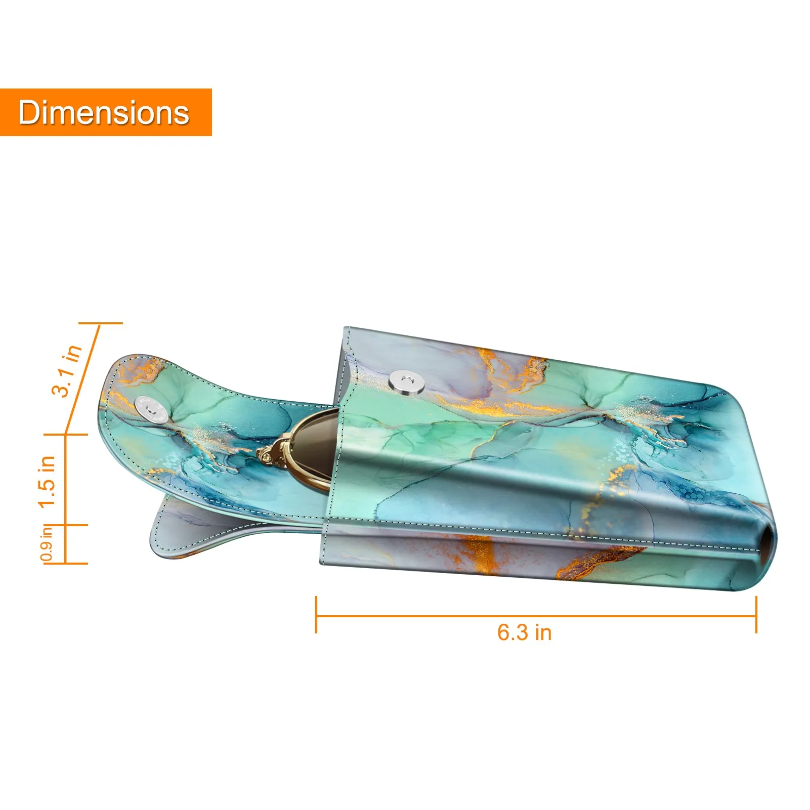 Double Eyeglasses Case with Carabiner Hook | Fintie