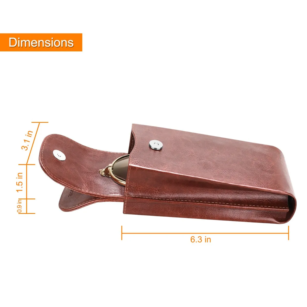 Double Eyeglasses Case with Carabiner Hook | Fintie