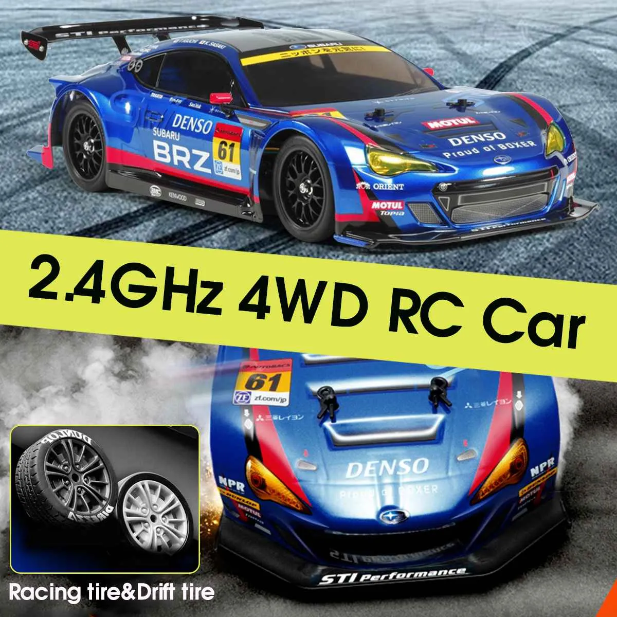 Drift RC Car 1:16 GTR Racing Vehicle High Speed Remote Control Subaru Brz Sport Car for Kids Adults