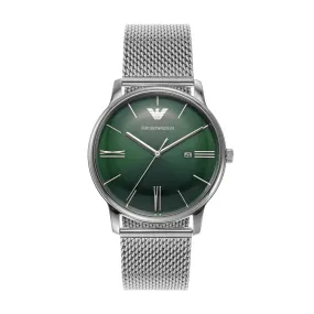 Emporio Armani Silver Tone Analogue Watch AR11578