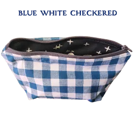 Essential Oil Carrying Cases - Blue White Checkers