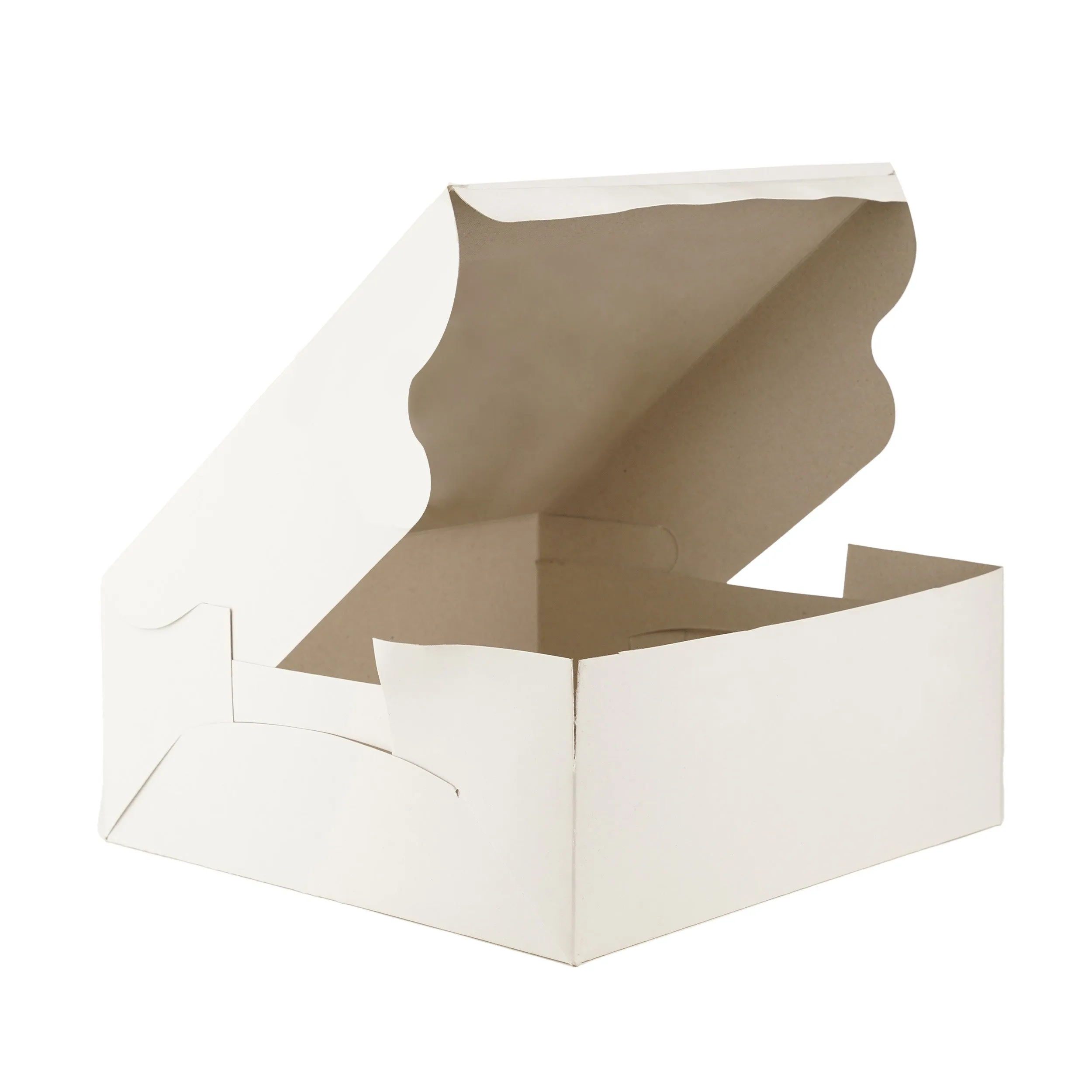 Esslly Premium White Cake Box | 320 GSM Sturdy Paper, Supplied Flat for Easy Storage