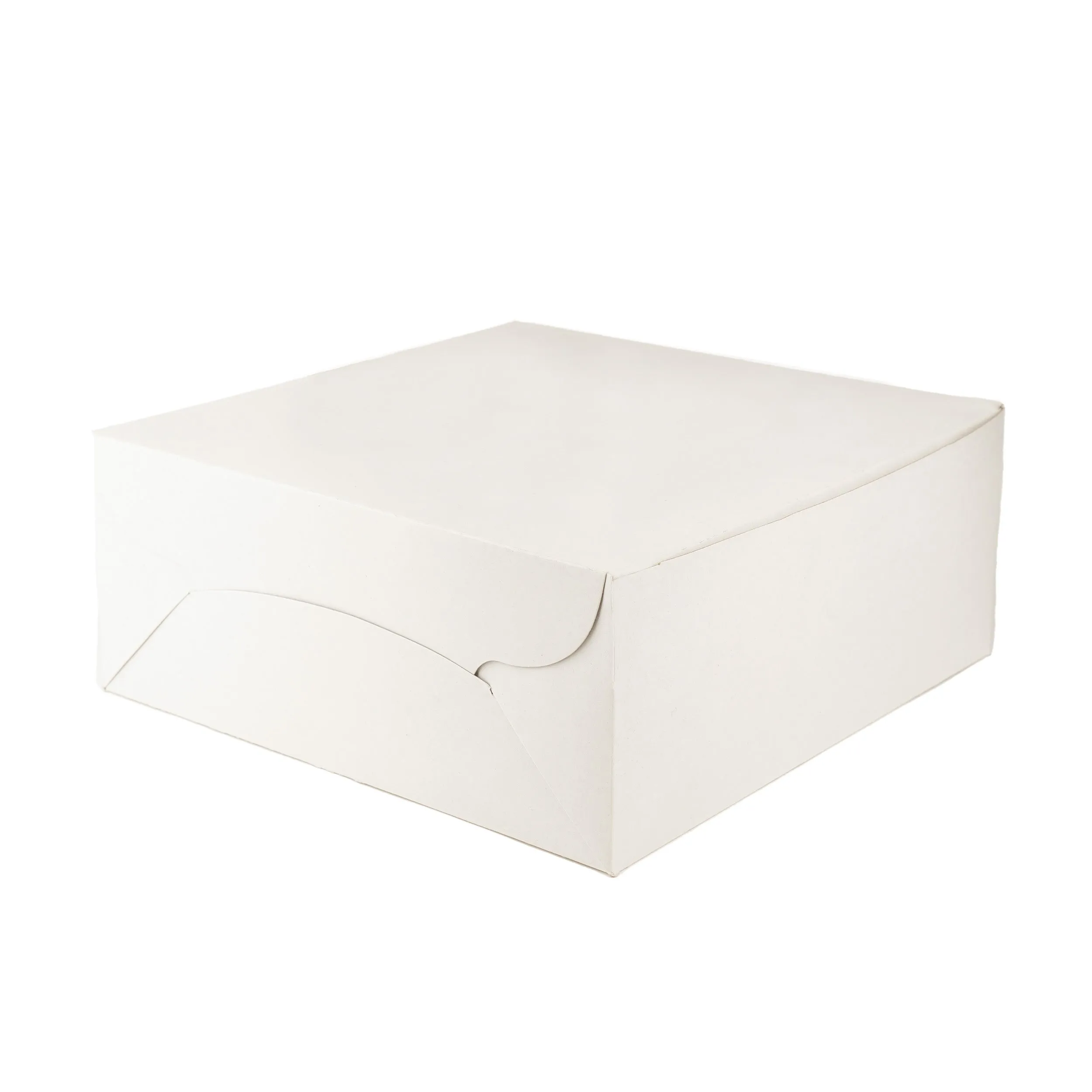 Esslly Premium White Cake Box | 320 GSM Sturdy Paper, Supplied Flat for Easy Storage