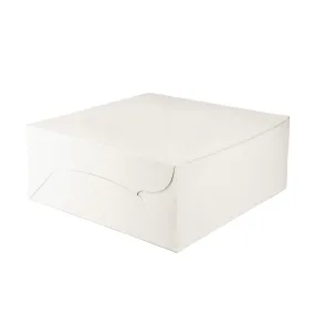 Esslly Premium White Cake Box | 320 GSM Sturdy Paper, Supplied Flat for Easy Storage